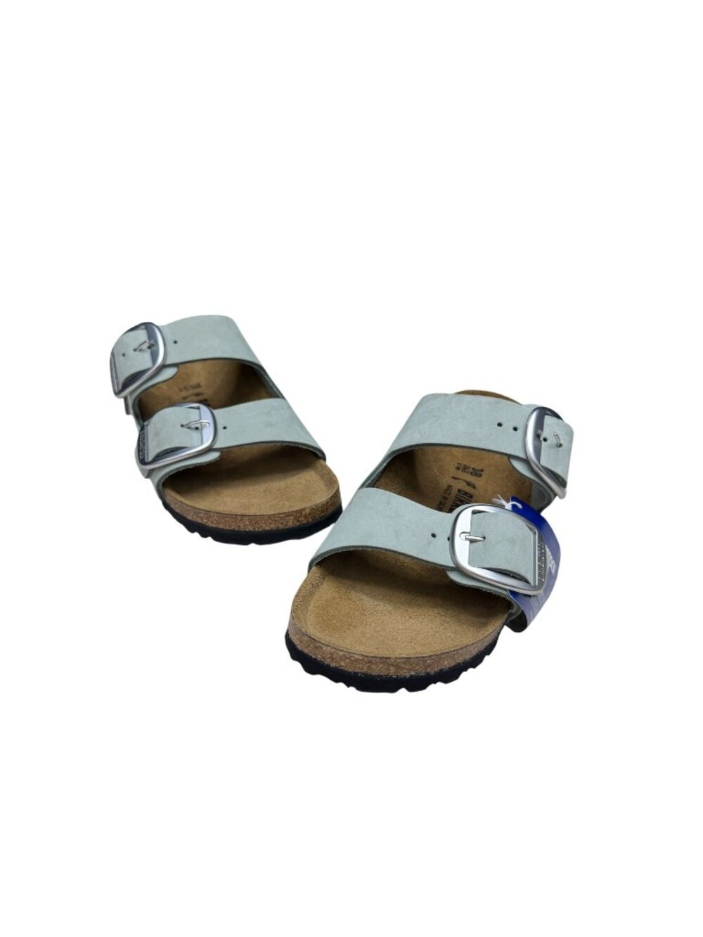 NWOB Birkenstock Arizona Big Buckle Sandals Women's Sage Nubuck Leather, Sz 38